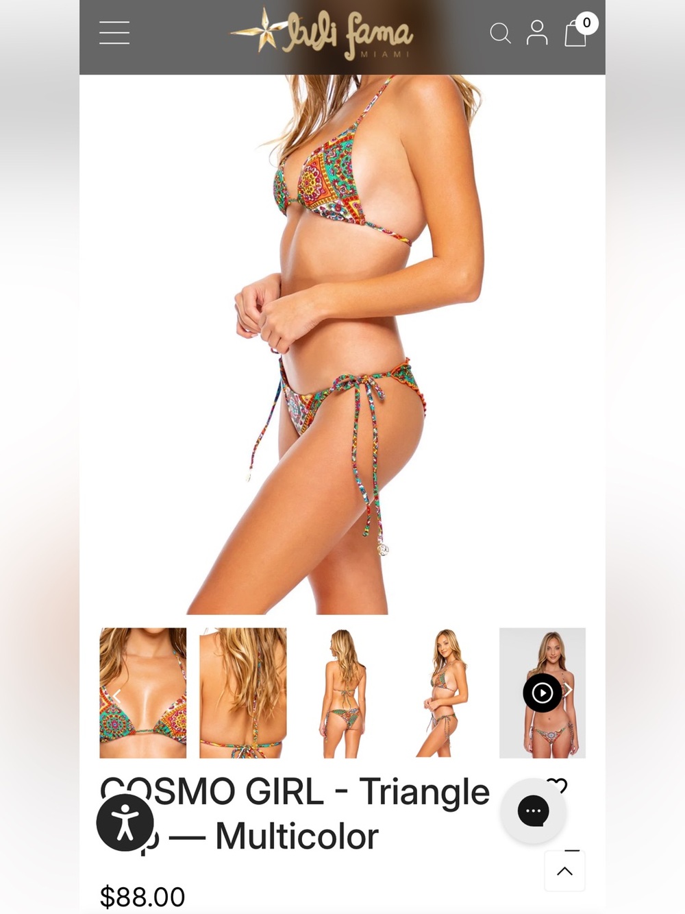 NWOT Luli fama bikini “Cosmo Girl” - Picture 3 of 10